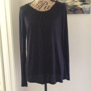 Kenneth Cole Black Long Sleeve Knit Top